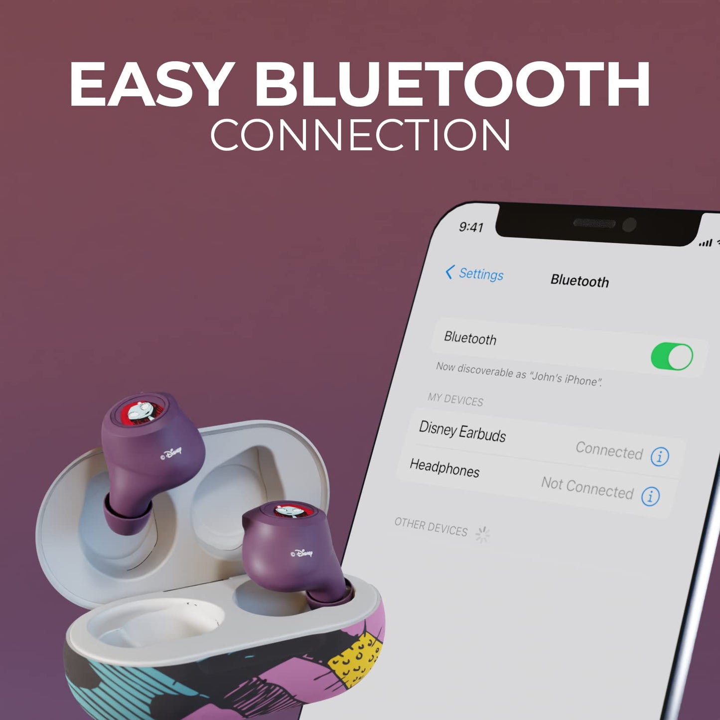 Disney Nightmare Glow in The Dark TWS Earbuds