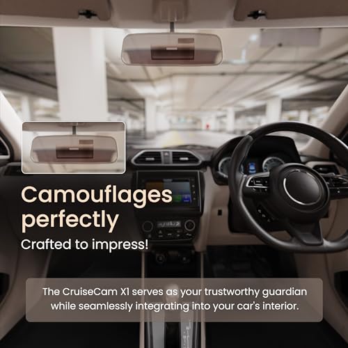 Boult Cruisecam X1 Dash Camera for Car | 1080p HD Recording | 170° Ultra-Wide Angle | 360° Rotation