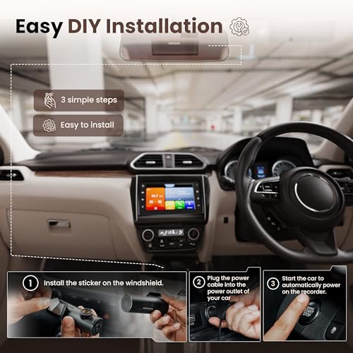 Boult Cruisecam X1 Dash Camera for Car | 1080p HD Recording | 170° Ultra-Wide Angle | 360° Rotation