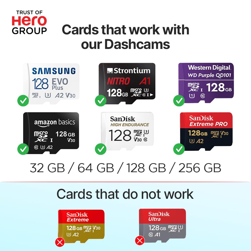 Qubo Car Dashcam Pro X by Hero Group | 3MP 1296P FHD+ Camera | NightPulse Vision | Wide-Angle FOV |