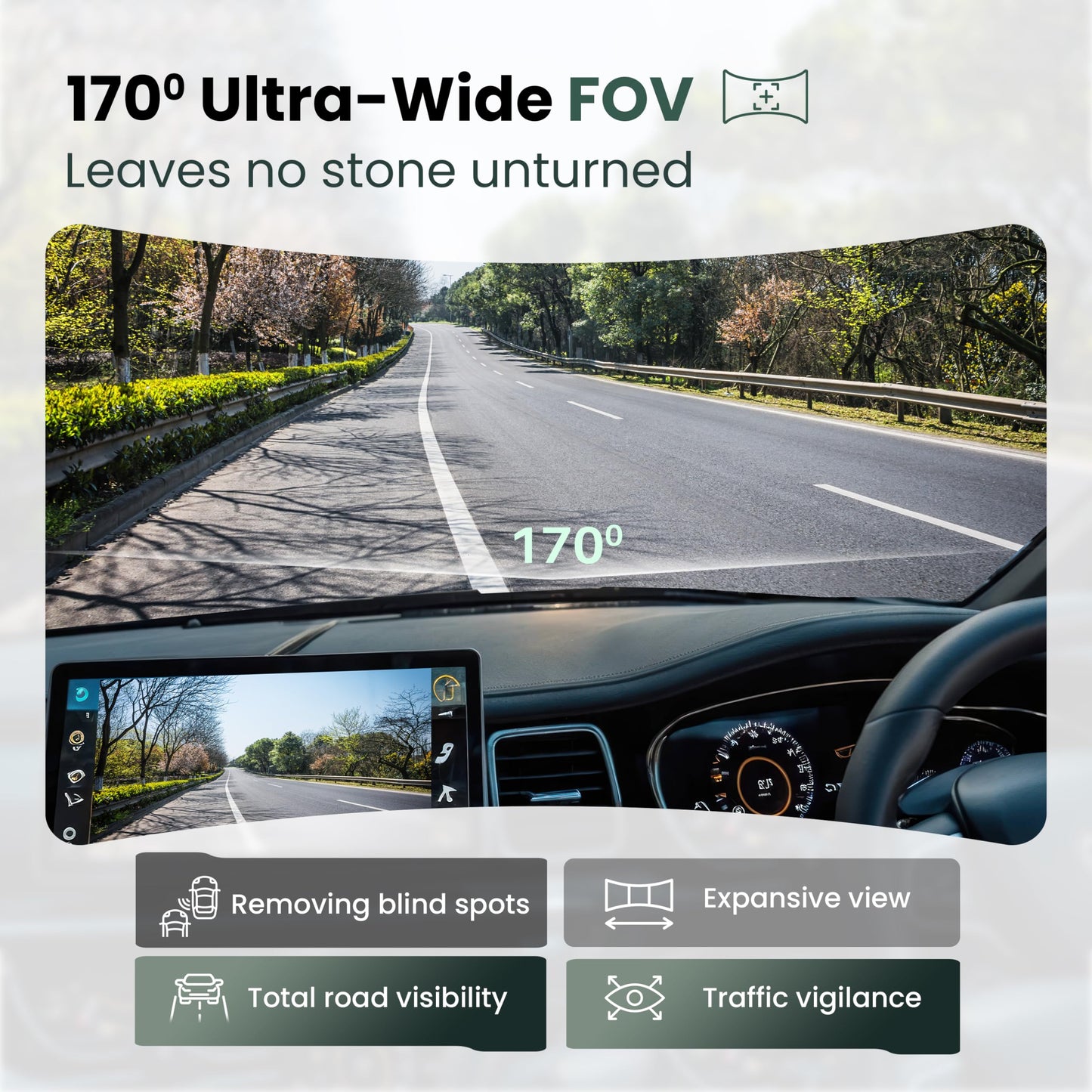 Boult Cruisecam X1 Dash Camera for Car | 1080p HD Recording | 170° Ultra-Wide Angle | 360° Rotation